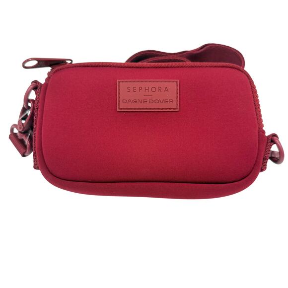 Sephora x Dagne Dover Neoprene Crossbody Belt Bag Red Burgundy